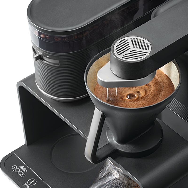 Melitta - EPOS Black-Silver - Filter Coffee Machine with Integrated Grinder