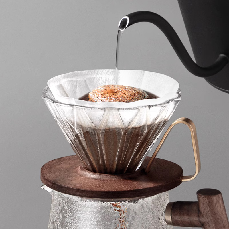 zeroHero - dripper szklany Prisma Walnut 1-2 fil.