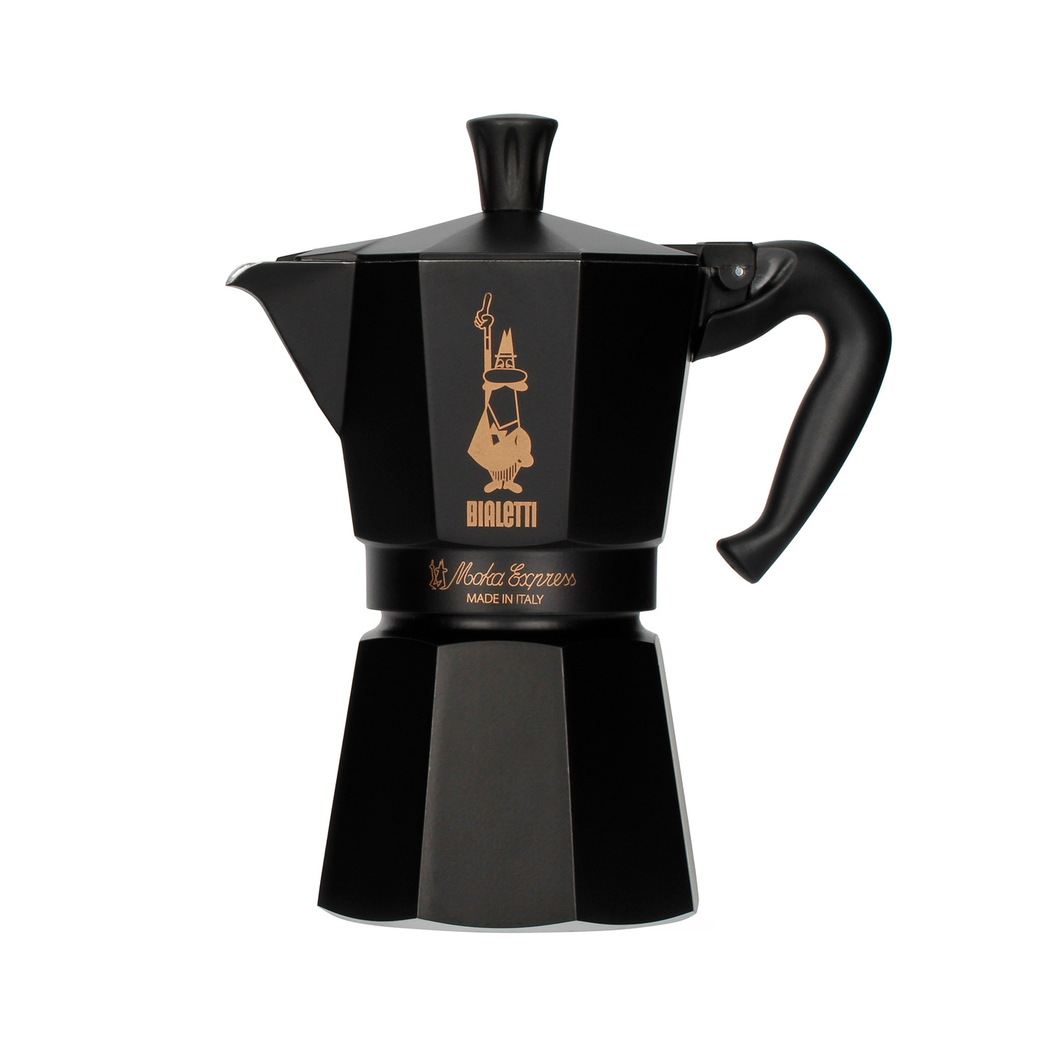 Bialetti - Moka Express 6tz Black + 2 Mugs