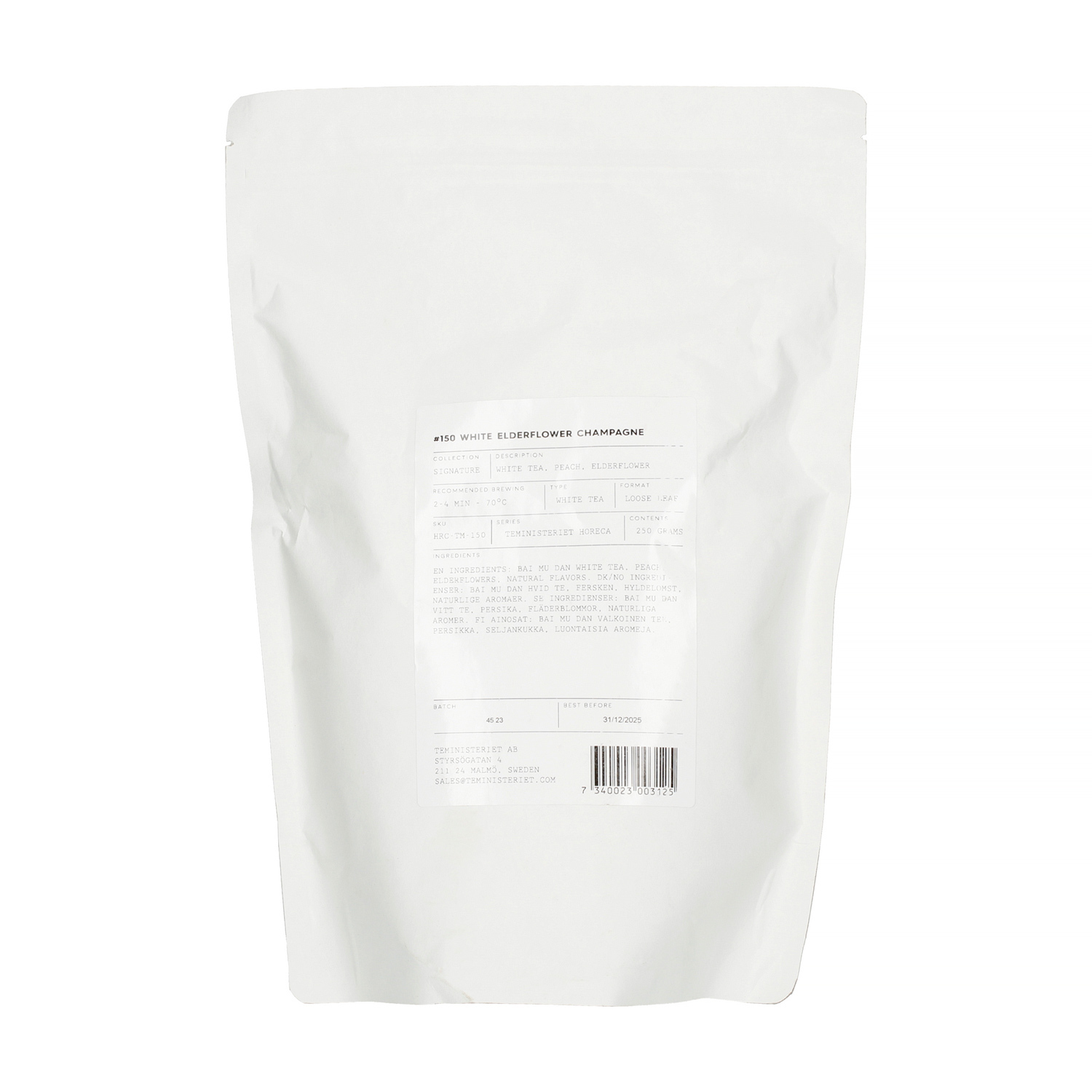 Teministeriet - 150 White Elderflower Champagne - Loose Tea 250g