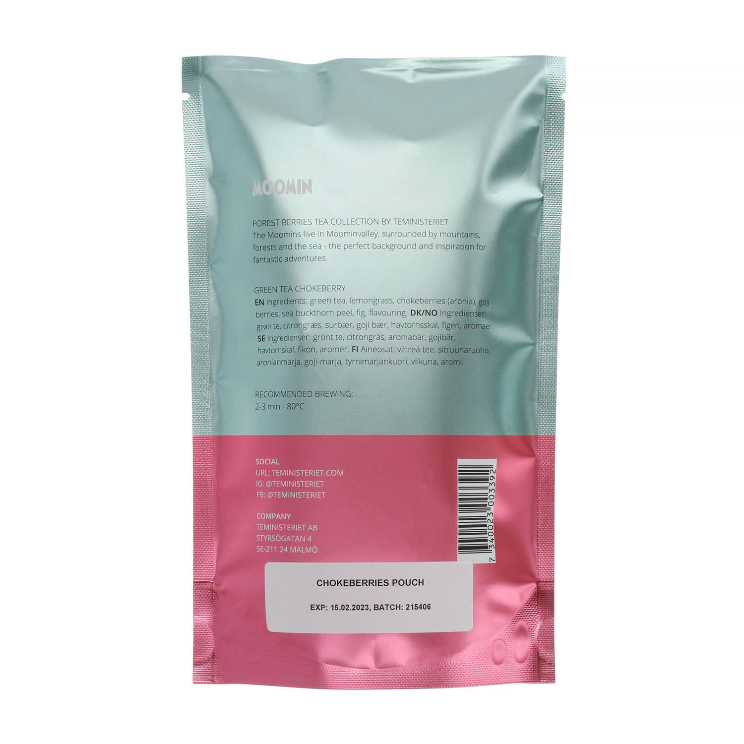 Teministeriet - Moomin Green Tea Chokeberry - Loose Tea 100g - Refill