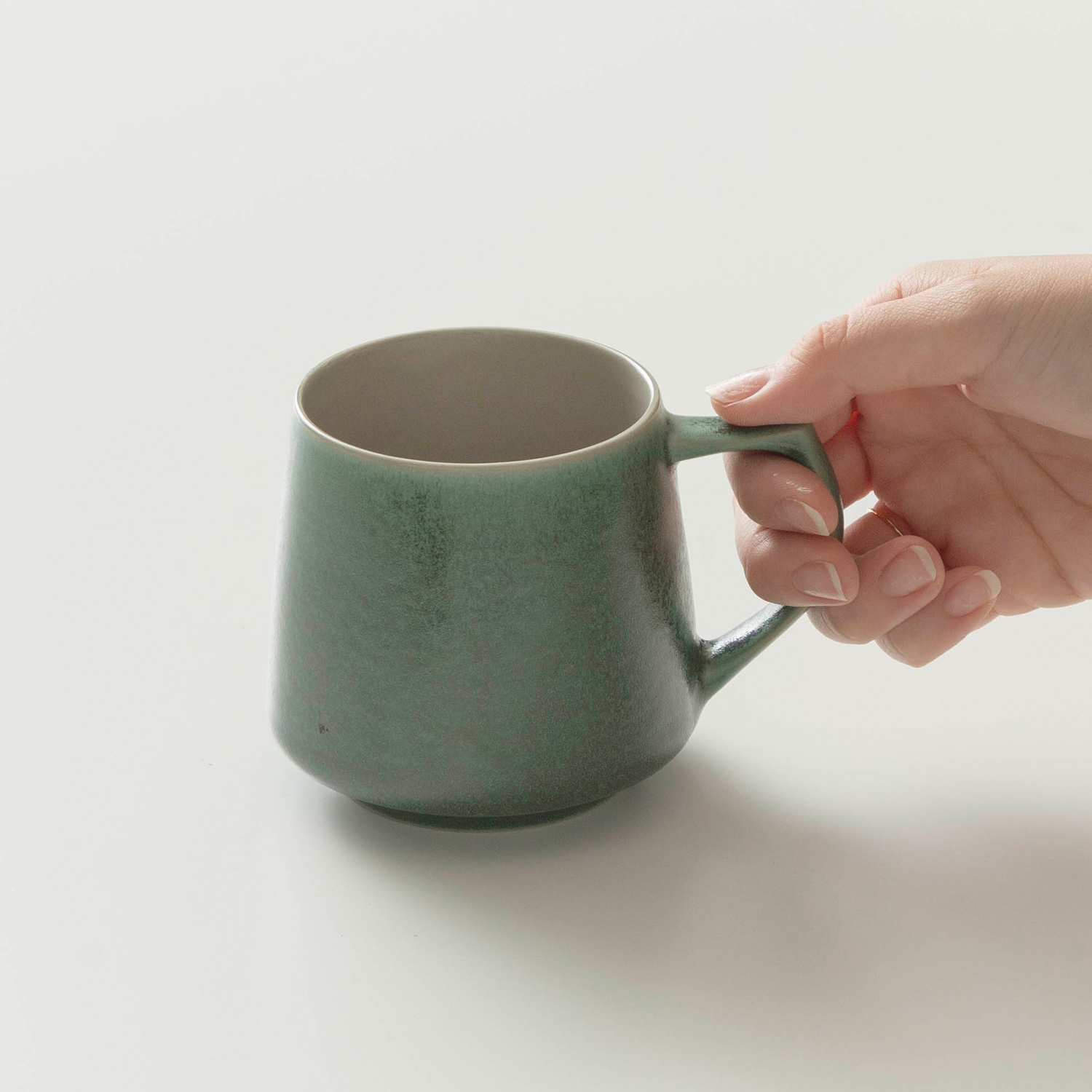 ORIGAMI - Kubek ceramiczny Aroma Vintage 320 ml - Zielony