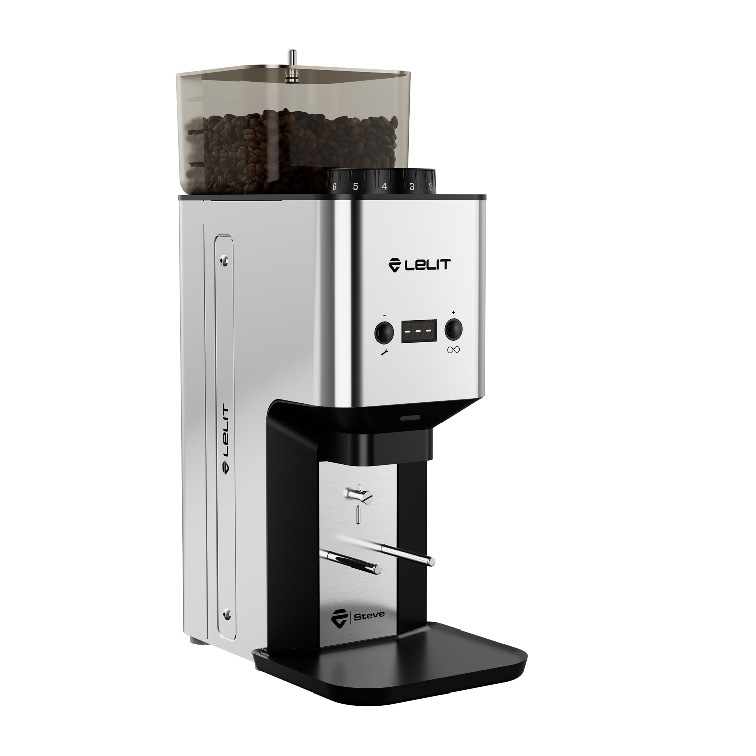 Lelit - Steve Automatic Grinder PM20 - Polished Stainless Steel