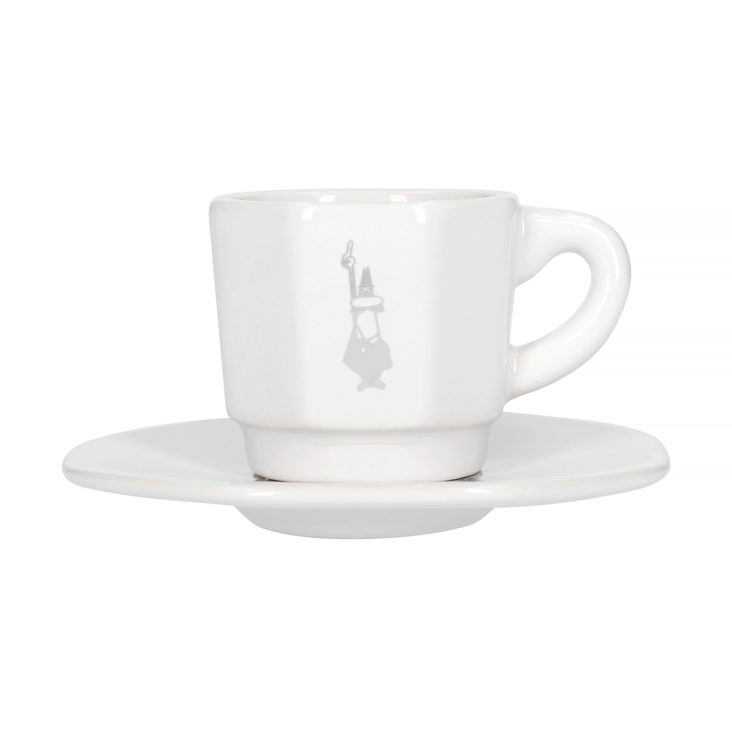 Bialetti - Set of 4 Cups and Saucers - White