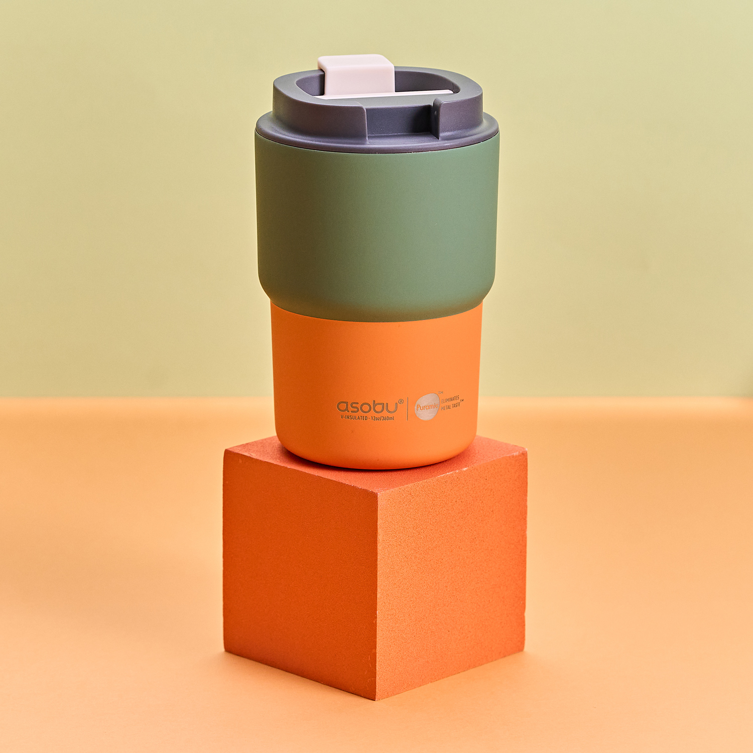 Asobu - Mini Pick Me Up Pastel Green - 360 ml Travel Mug