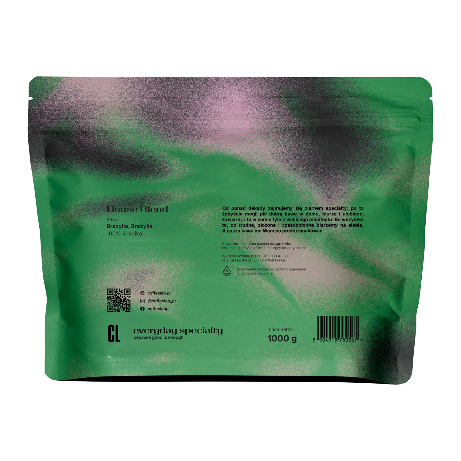 COFFEELAB - kawa ziarnista House Blend Espresso 1 kg