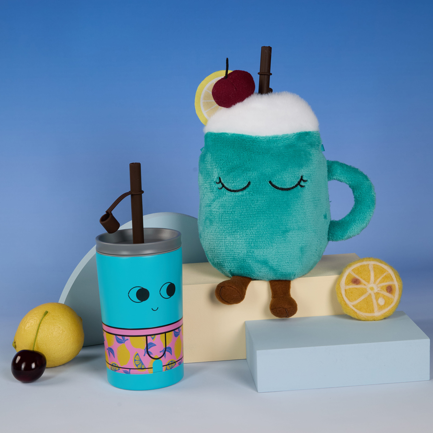 Asobu - Fuzzie Pina - Kubek termiczny z pokrowcem pluszowym 360ml