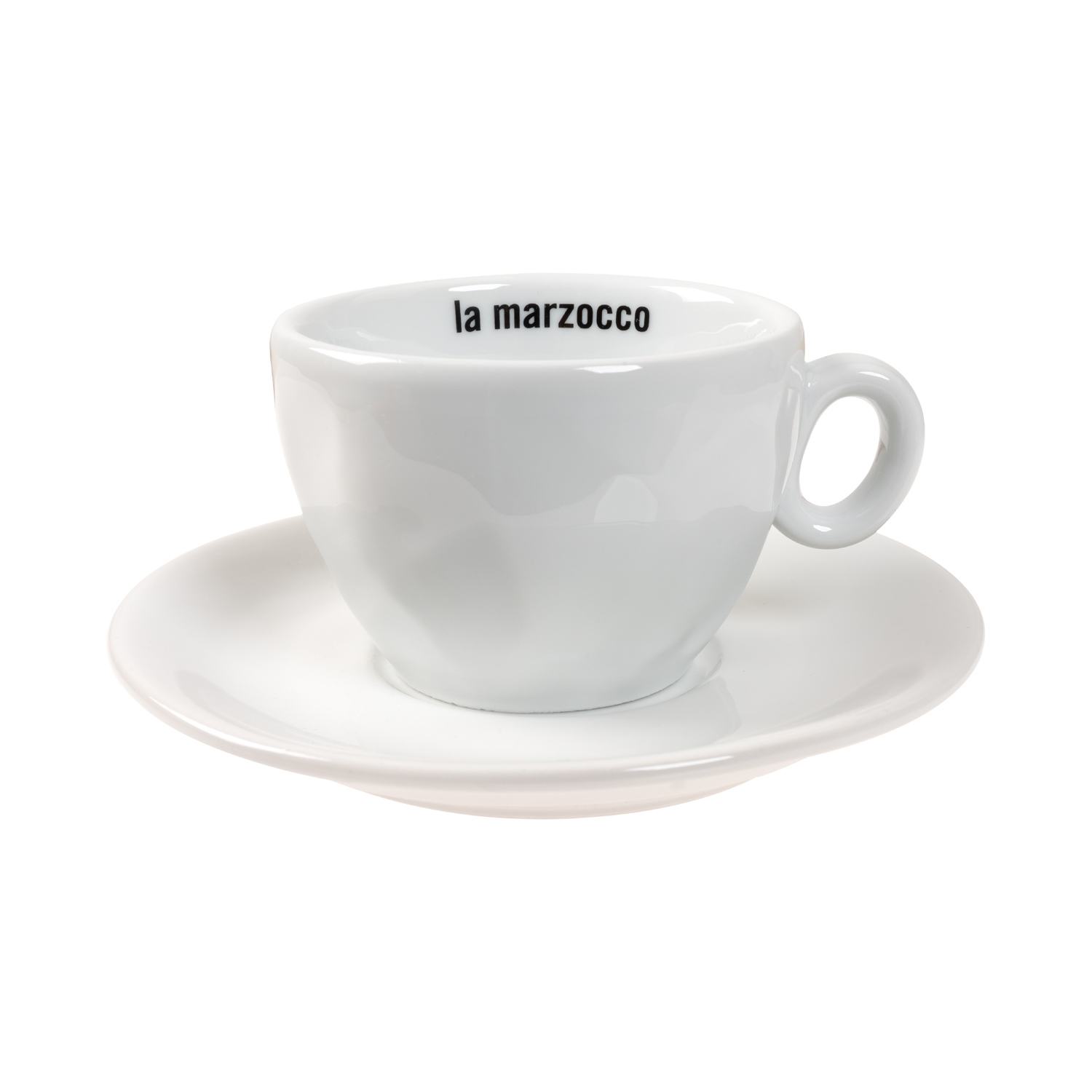 La Marzocco - zestaw 6 filiżanek ze spodkami do cappuccino Lion 210 ml - biały