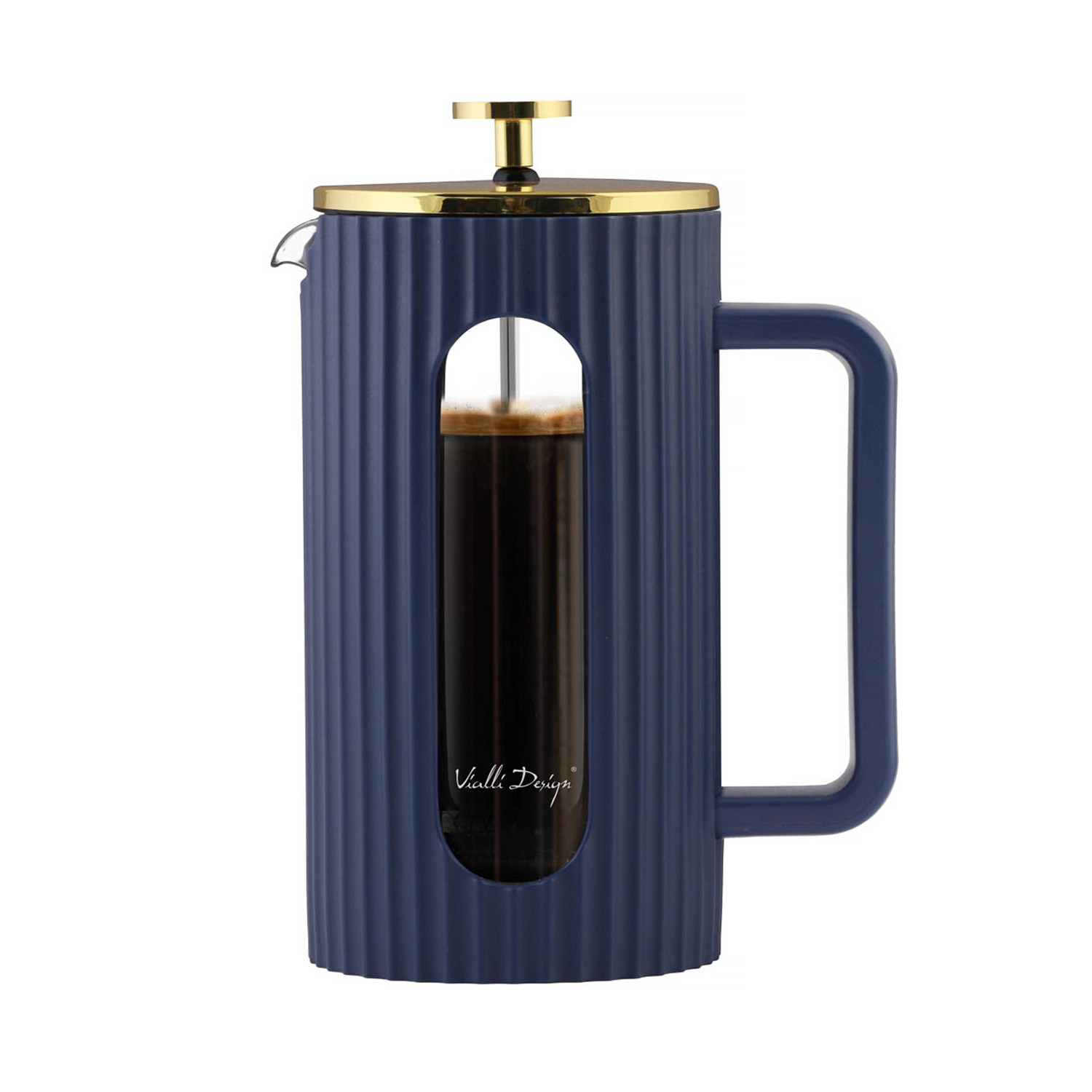 Vialli Design - Livio French Press Indigo / Gold 1l