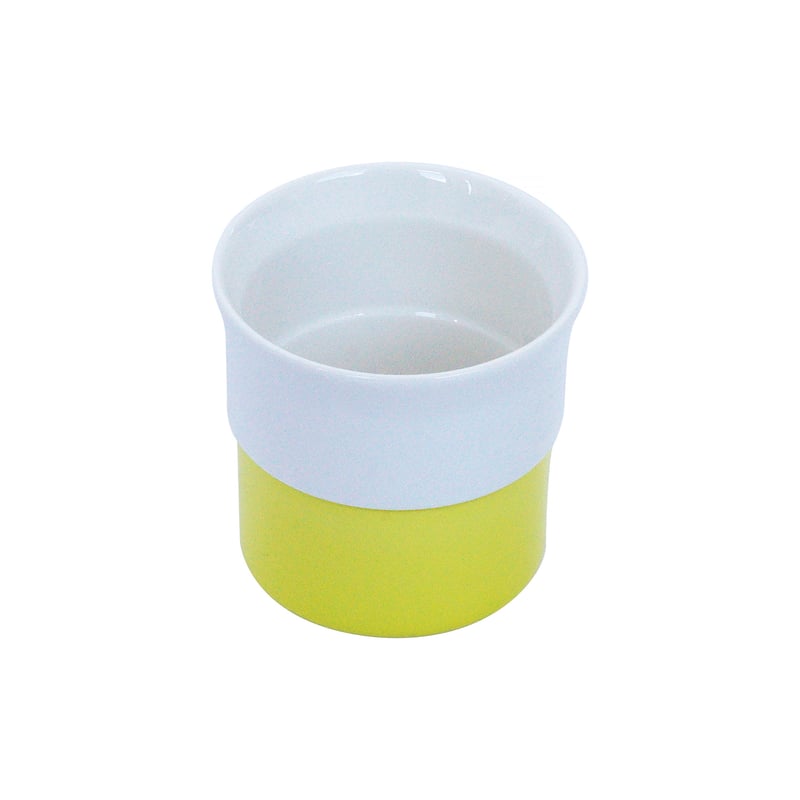 April - Ceramic Cup 200ml White-Yellow