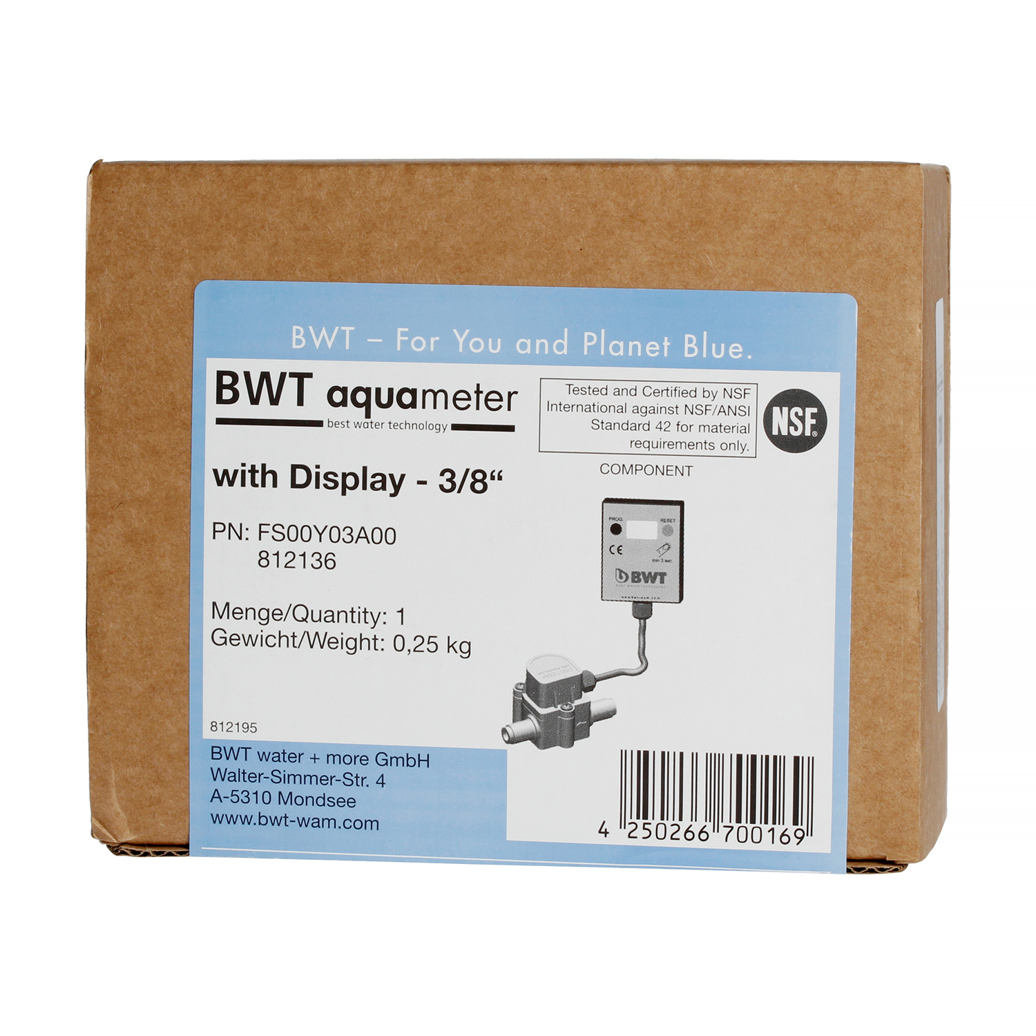 BWT Aquameter Bestmax - Flow meter with LCD display