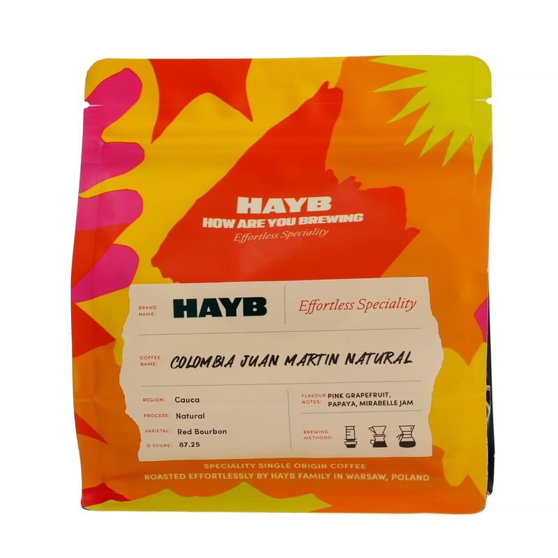 HAYB - Kolumbia Juan Martin Natural Filter 250g