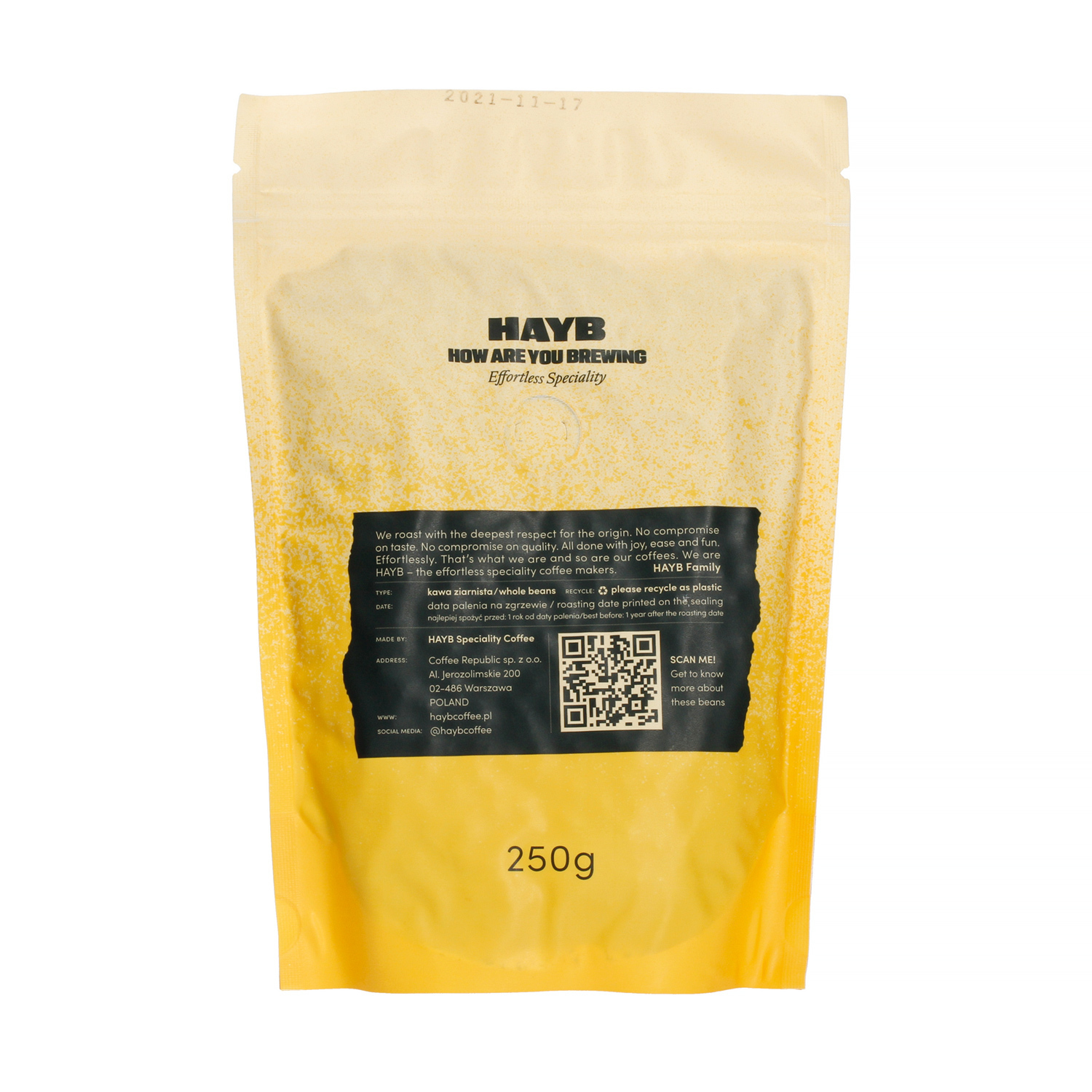 HAYB - Yellow Espresso Blend 250g