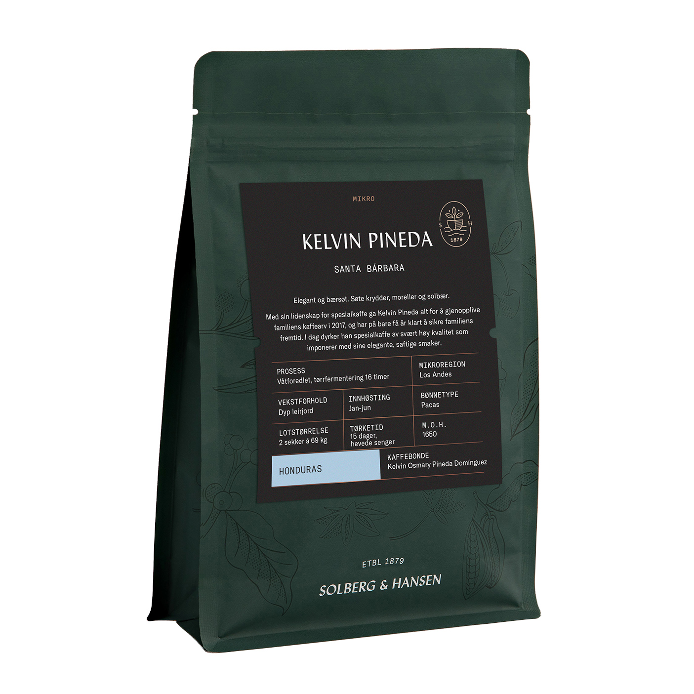 Solberg & Hansen - Honduras Kelvin Pineda Santa Barbara Washed Filter 250g