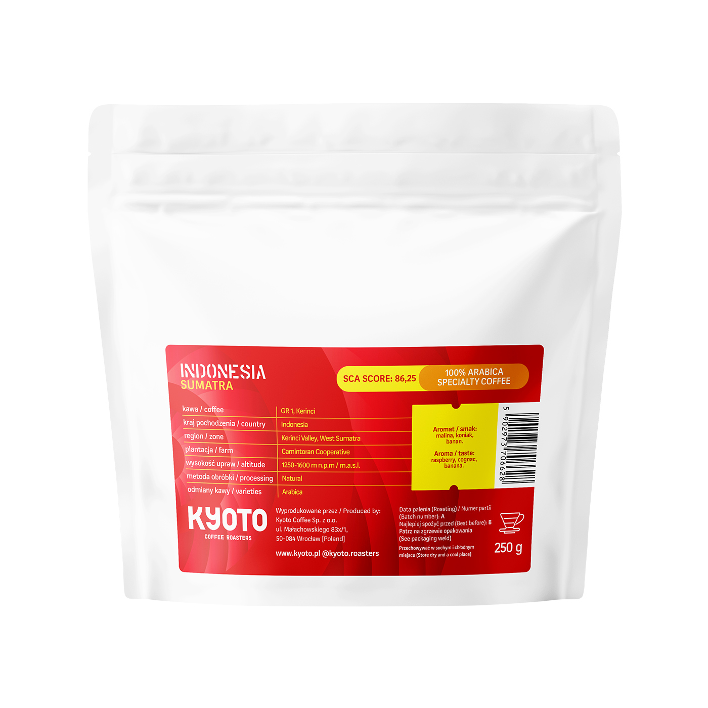 KYOTO - kawa ziarnista Sumatra Camintoran Natural Filter 250 g