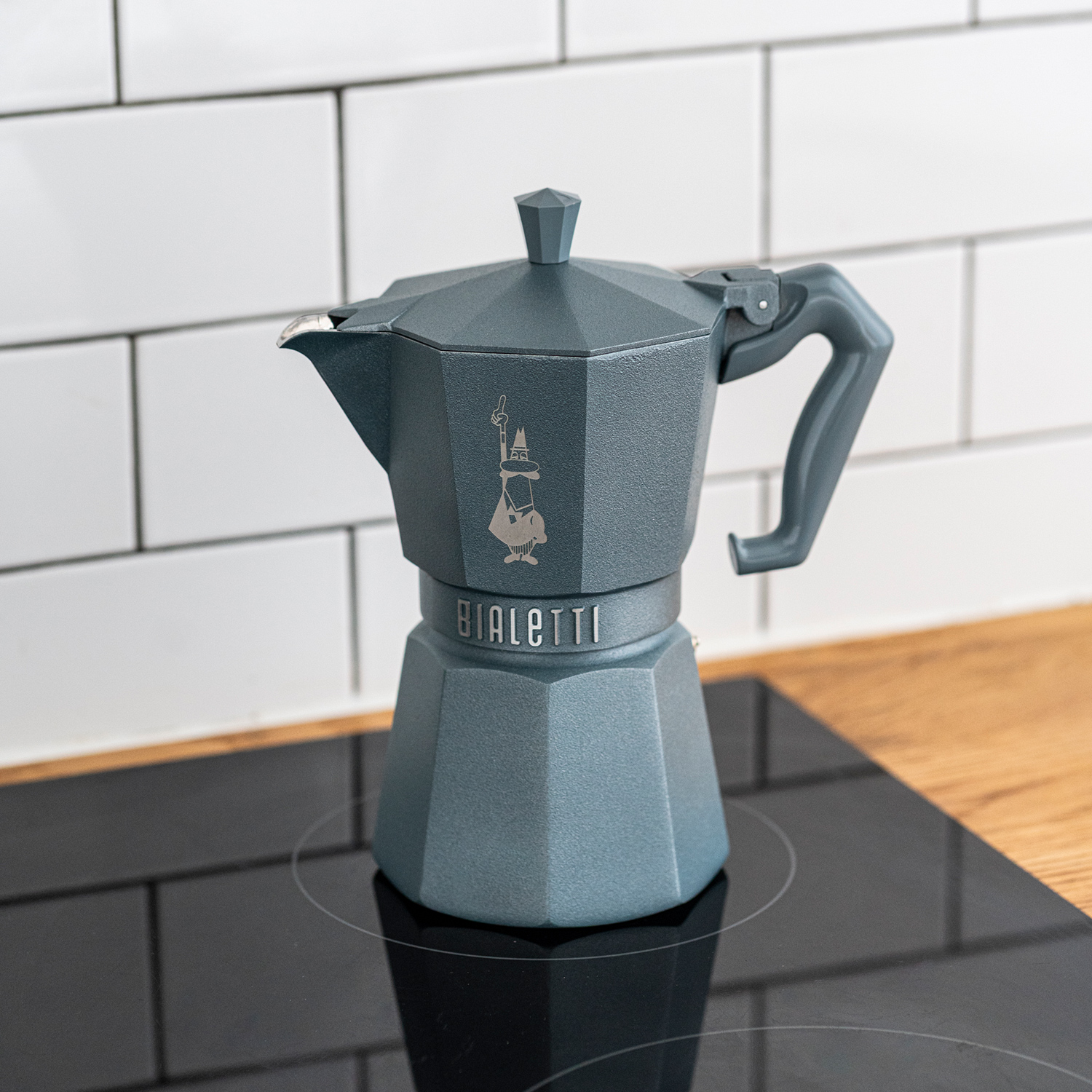 Bialetti - Exclusive - kawiarka Moka Octagonal Induction szara 6tz