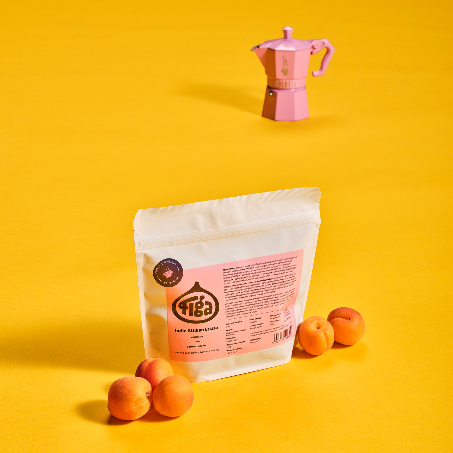 ESPRESSO MIESIĄCA: Figa Coffee - kawa ziarnista Indie Attikan Estate Aerobic Washed 250 g