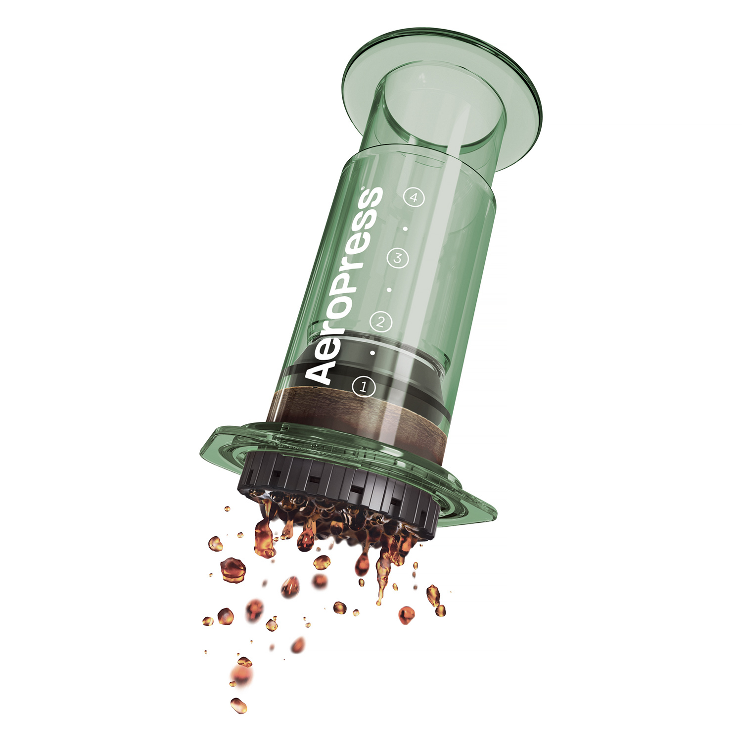 AeroPress Clear Green - Zaparzacz do kawy zielony