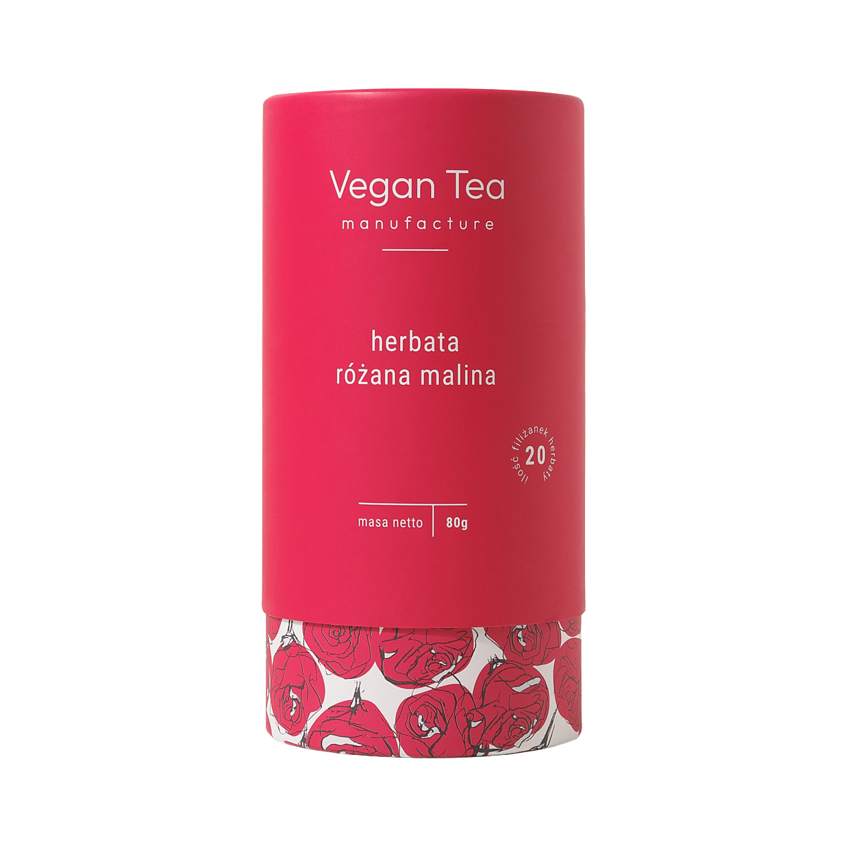 Vegan Tea - white tea Rose Raspberry - Loose Tea 80 g
