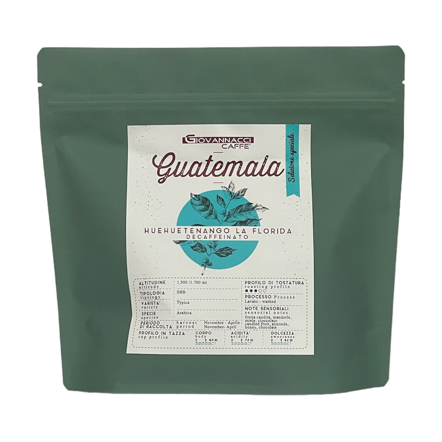 Giovannacci Caffe - Gwatemala La Florida - Kawa bezkofeinowa Omniroast 250g