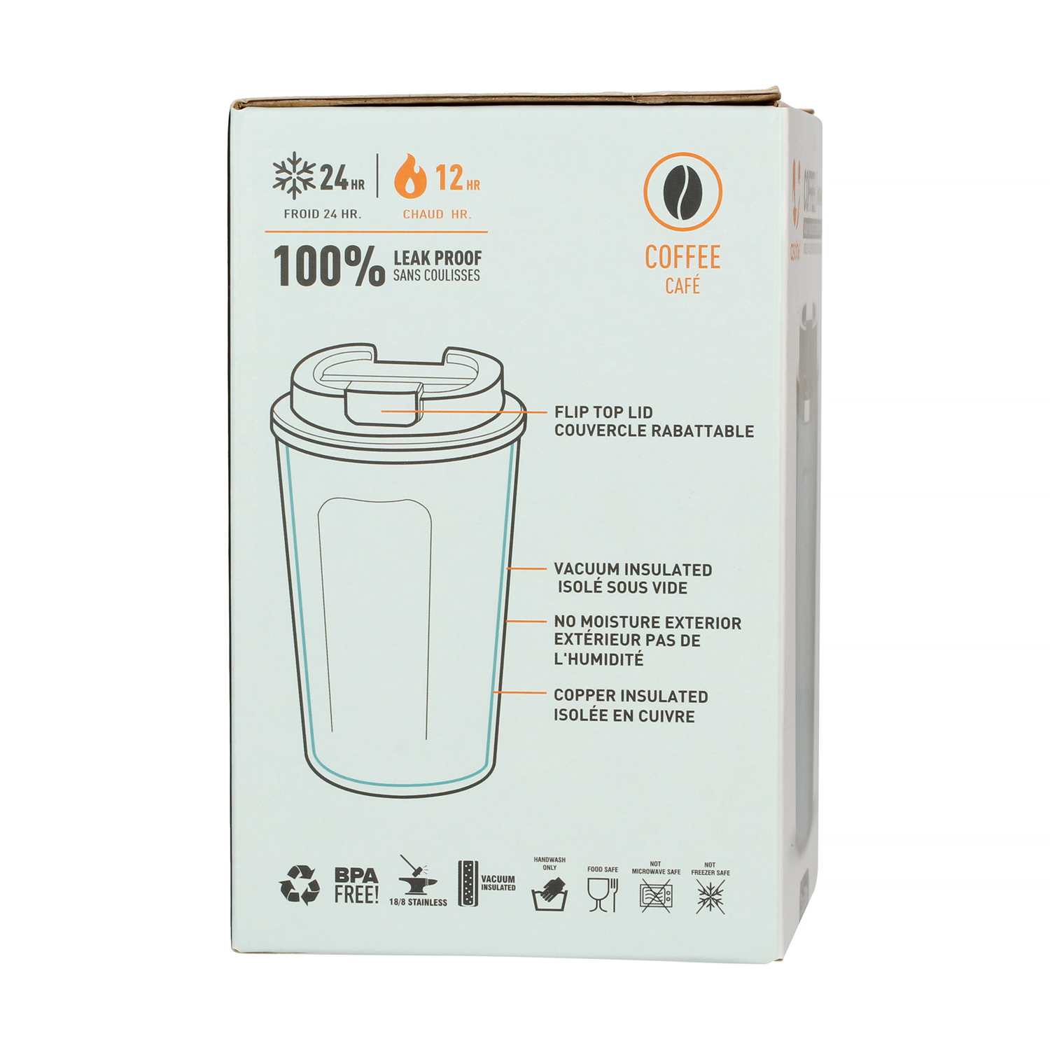 Asobu - Cafe Compact Blue - 380 ml Travel Mug