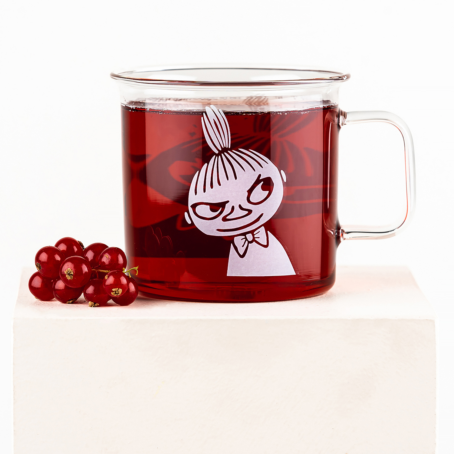 Moomin - Little My Glass Mug 350ml Transparent with White Print