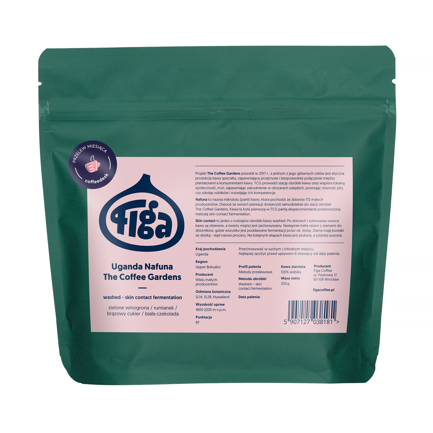 PRZELEW MIESIĄCA: Figa Coffee - Uganda Nafuna Washed Skin Contact Fermentation 250g