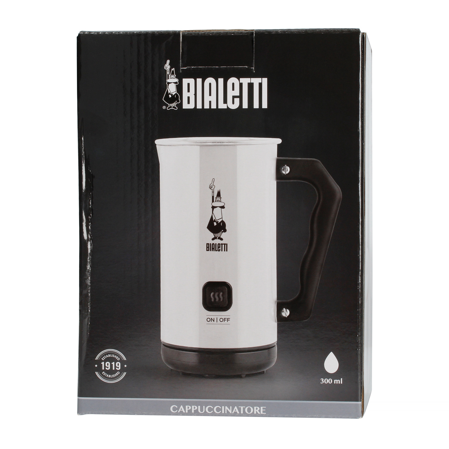 Bialetti Milk Frother MKF02 Bianco - Elektryczny spieniacz do mleka Biały