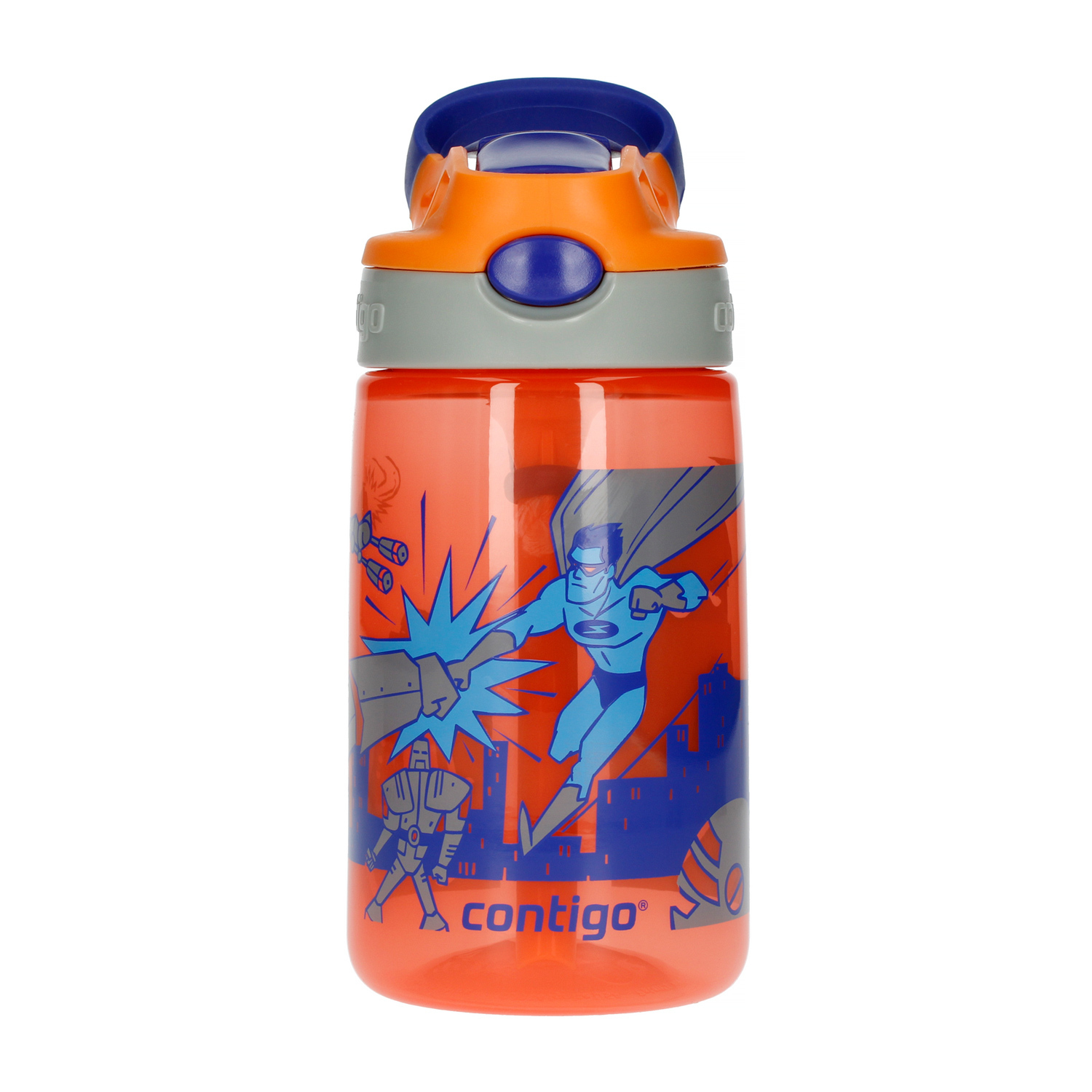 Contigo Kids! Water Bottle, Gizmo Flip, Nautical, 14 Ounce, Beverage  Storage Containers