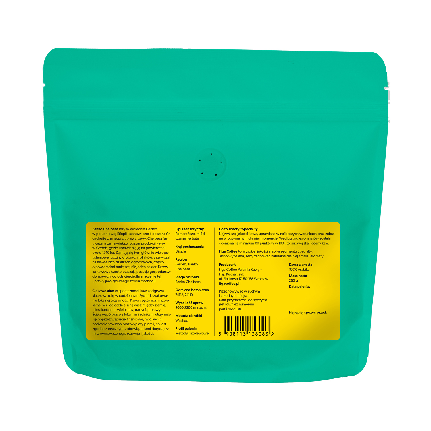 Figa Coffee - kawa ziarnista Etiopia Banko Chelbesa Washed Filter 250 g