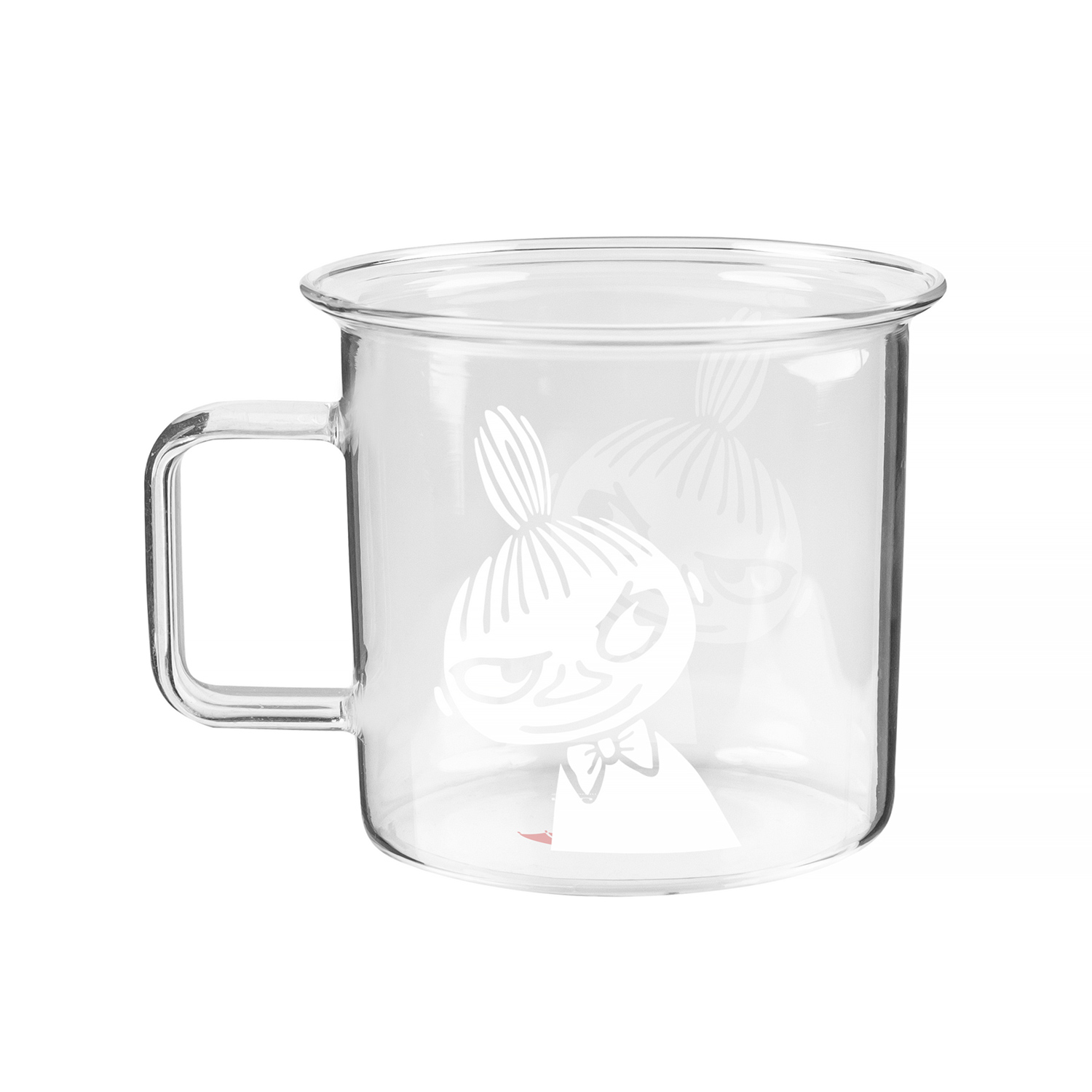 Moomin - Little My Glass Mug 350ml Transparent with White Print