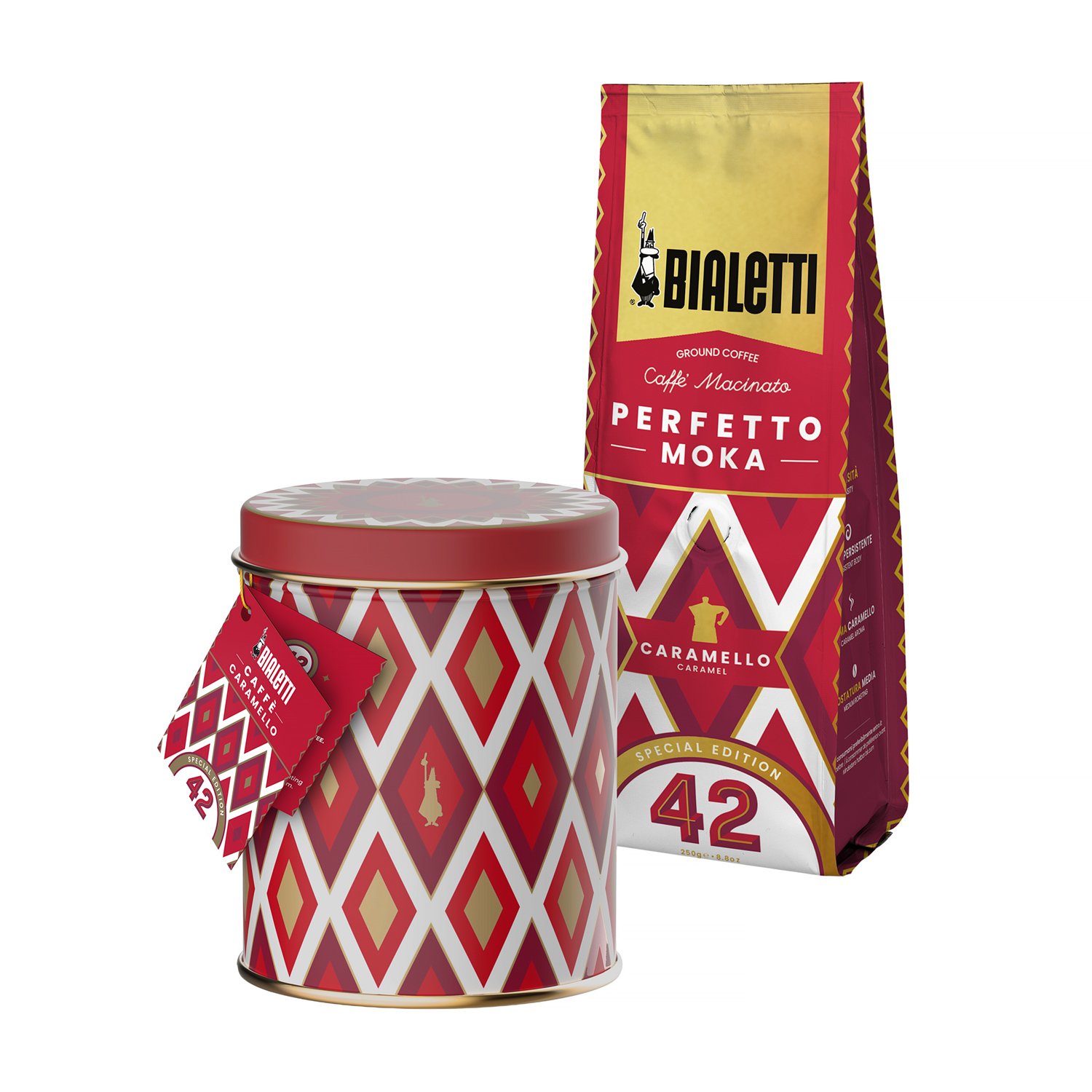 Bialetti - Perfetto Moka Caramello Tin Espresso 250 g