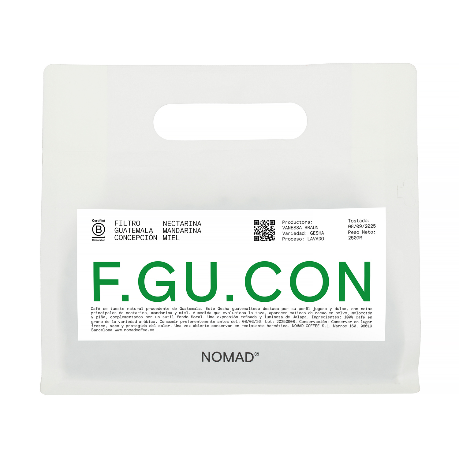 Nomad Coffee - Guatemala Concepcion Gesha Washed Filter 250 g