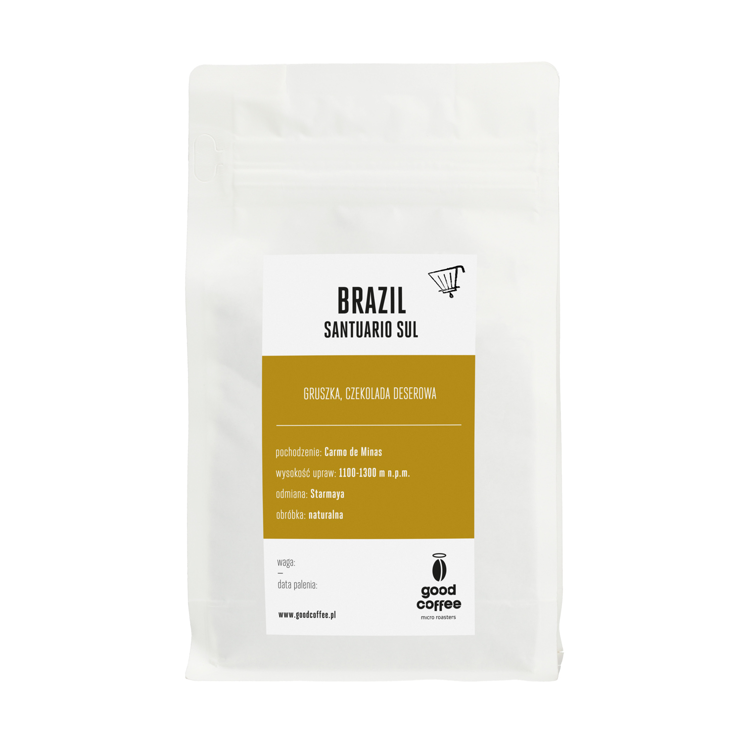 Good Coffee - kawa ziarnista Brazylia Santuario Sul Natural Filter 250 g