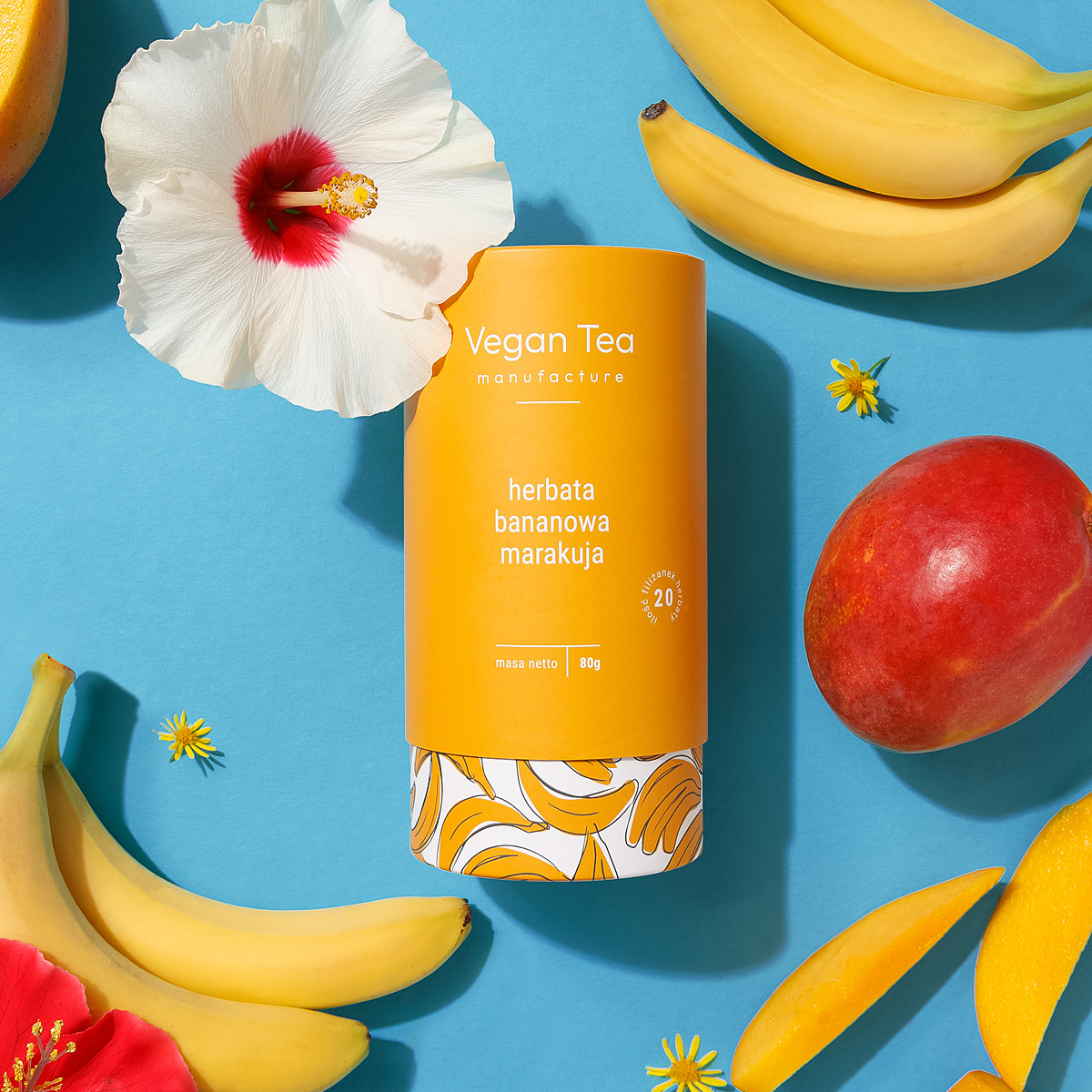 Vegan Tea - floral and fruit infusion Banana Passion Fruit - Loose Tea 80 g