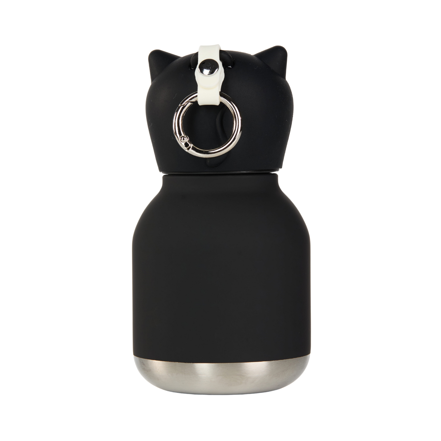 Asobu - Mini Bestie Czarny Kot - Butelka termiczna ze słomką 200ml