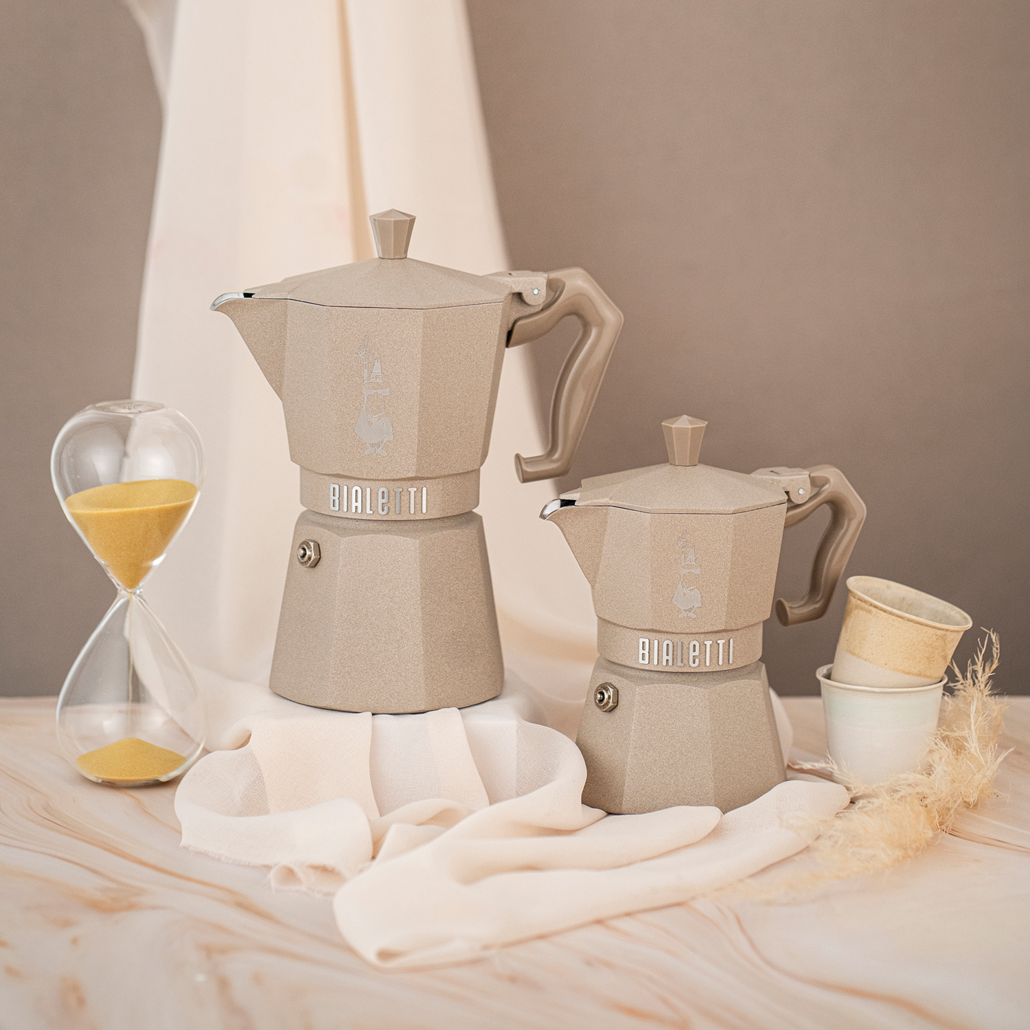 Bialetti - Exclusive - kawiarka Moka Octagonal Induction piaskowa 3tz
