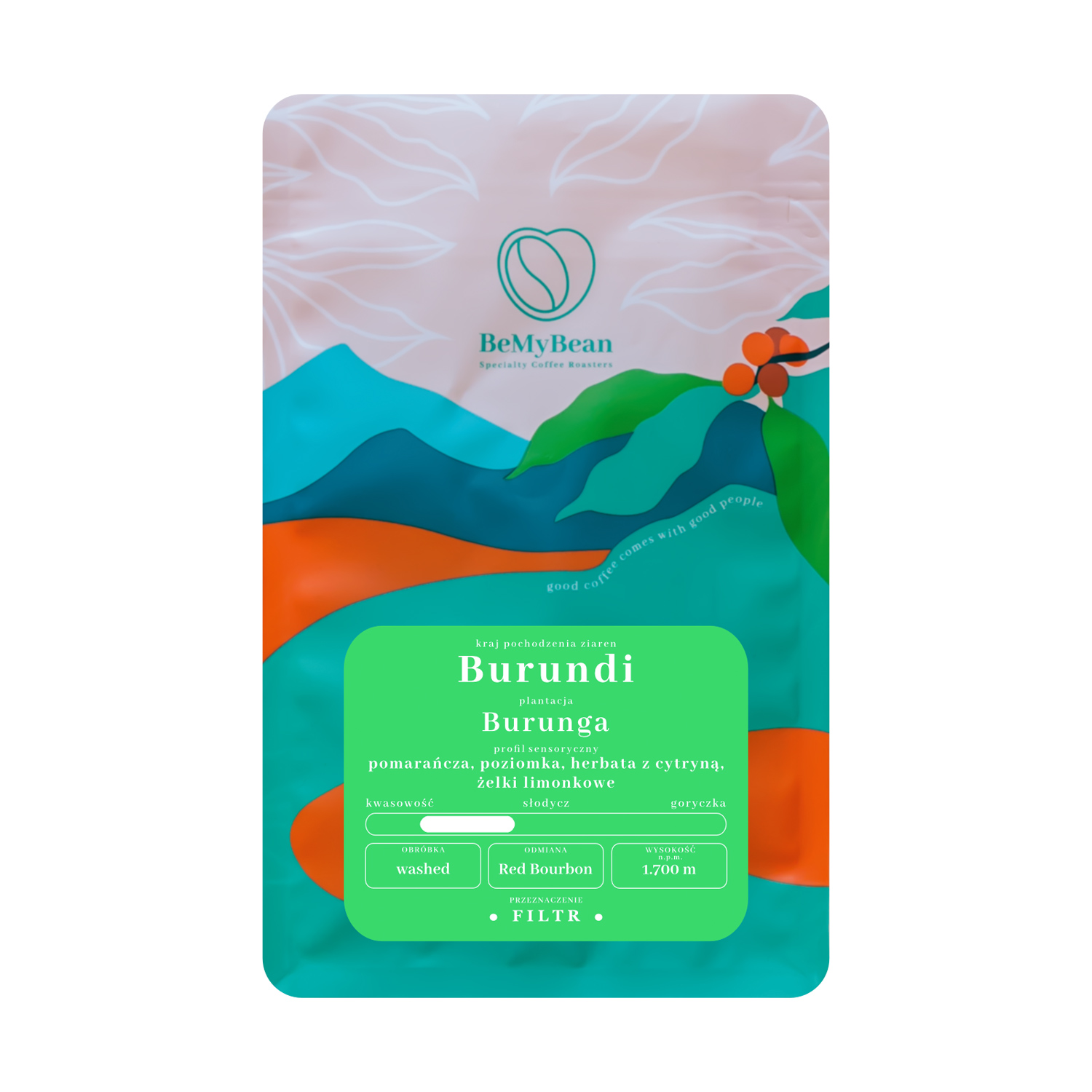 BeMyBean - kawa ziarnista Burundi Burunga Washed Filter 250 g