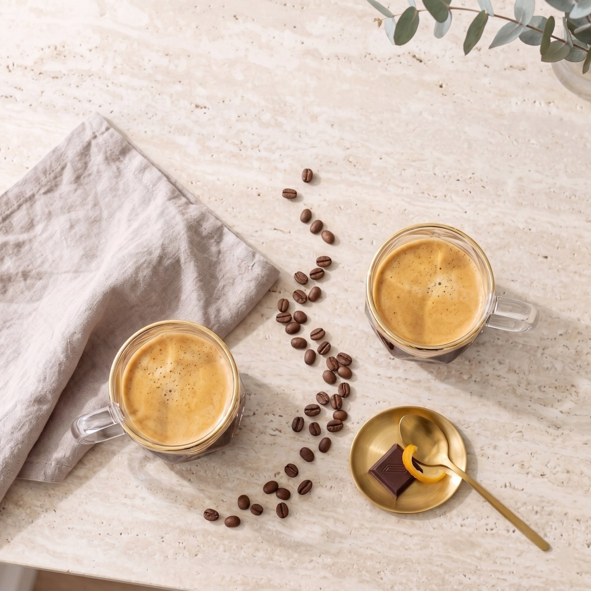 Vialli Design - filiżanki do espresso Geo Gold 120 ml