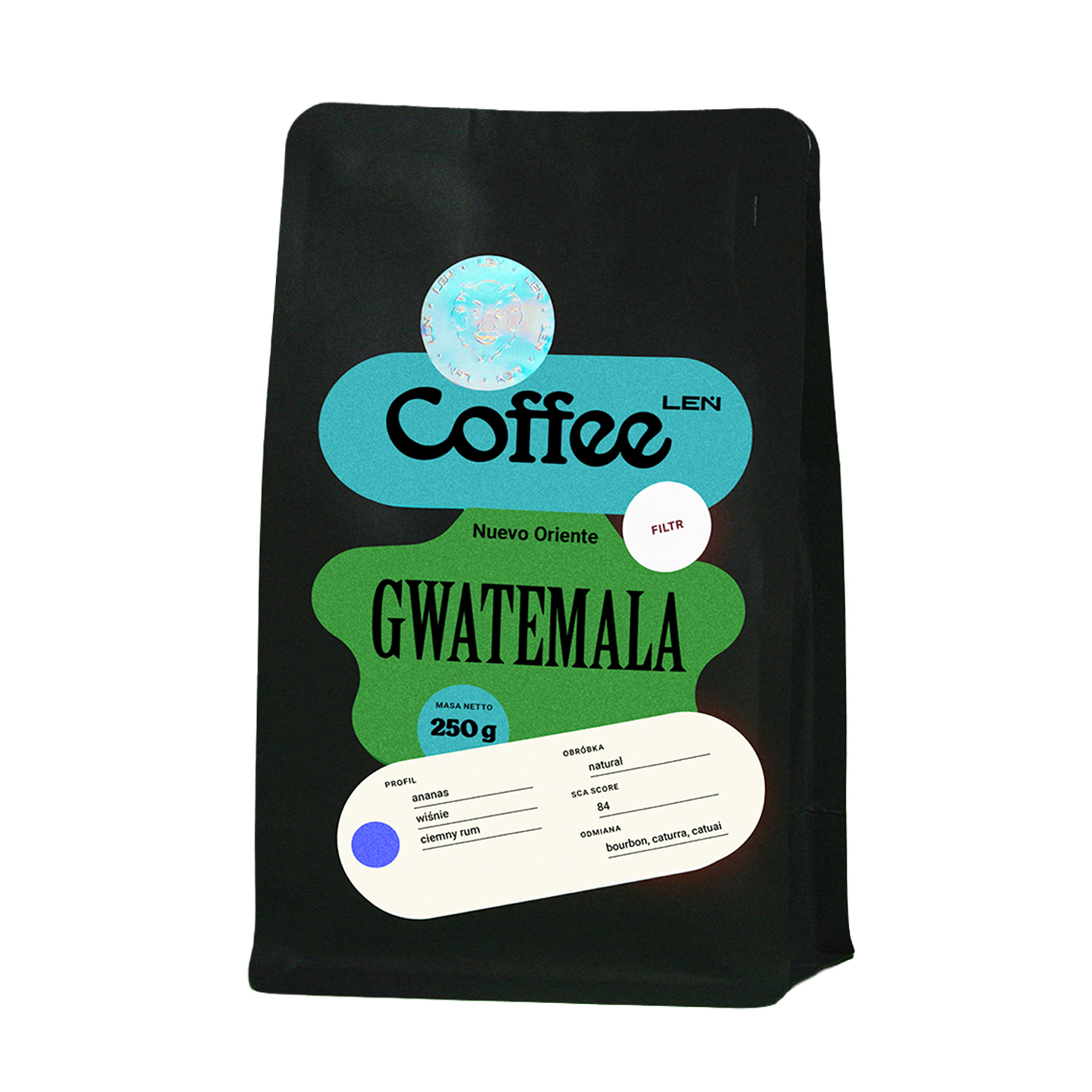 Leń Coffee - kawa ziarnista Gwatemala Nuevo Oriente Natural Filter 250 g
