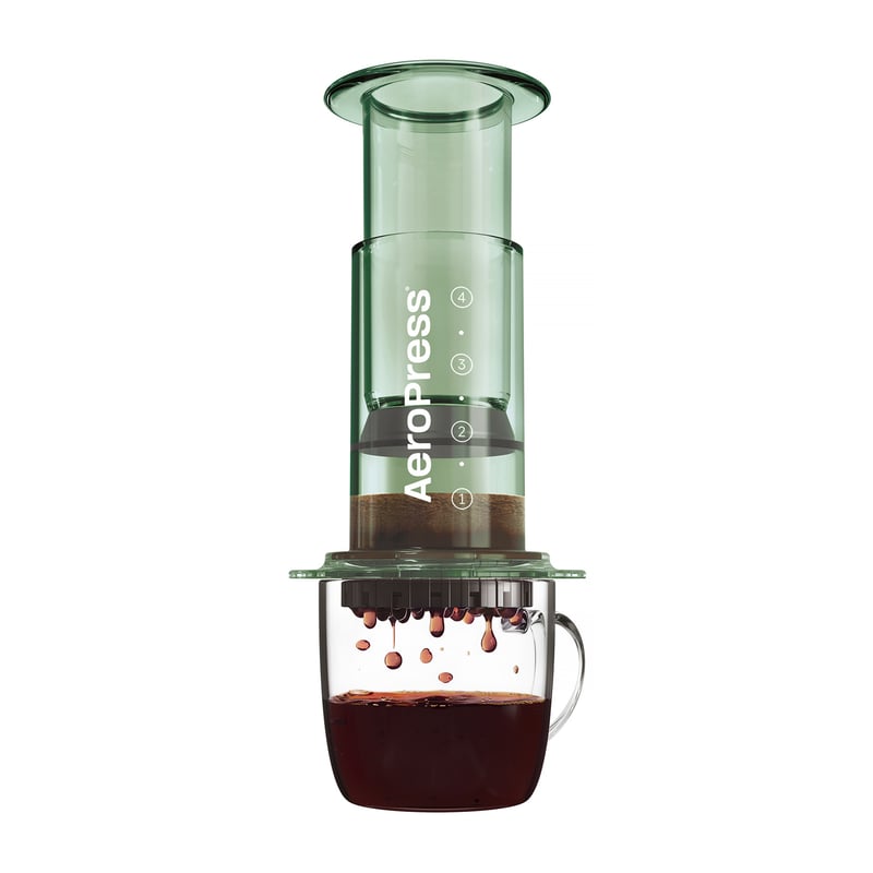 AeroPress Clear Green - Zaparzacz do kawy zielony