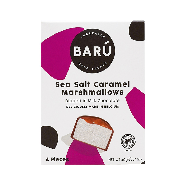 BARU - Pianki Milk Chocolate & Sea Salt Caramel Marshmallows 60 g (4 x 15 g)