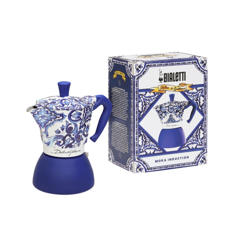 Bialetti Dolce & Gabbana - Moka Induction Mediterranean Blue 6tz