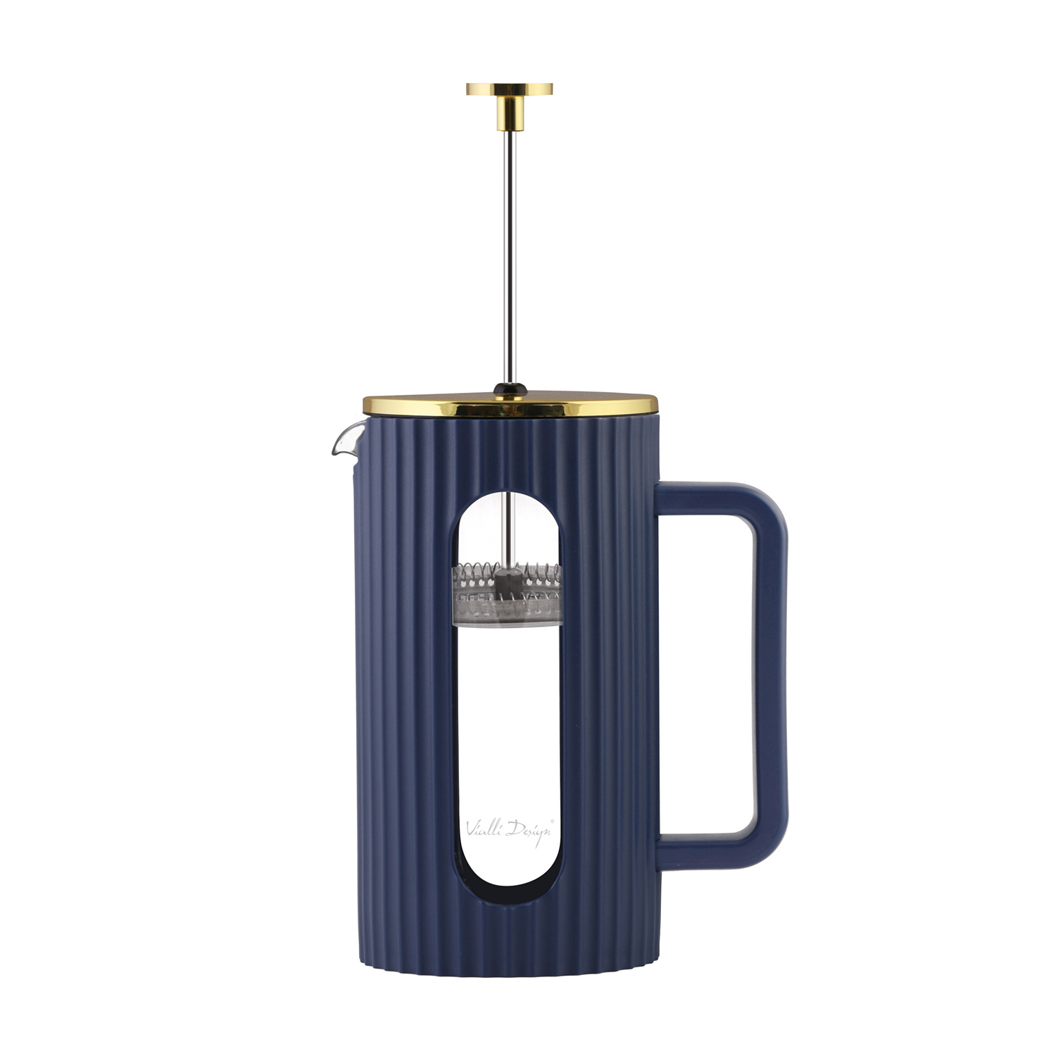 Vialli Design - Livio French Press Indigo / Gold 1l