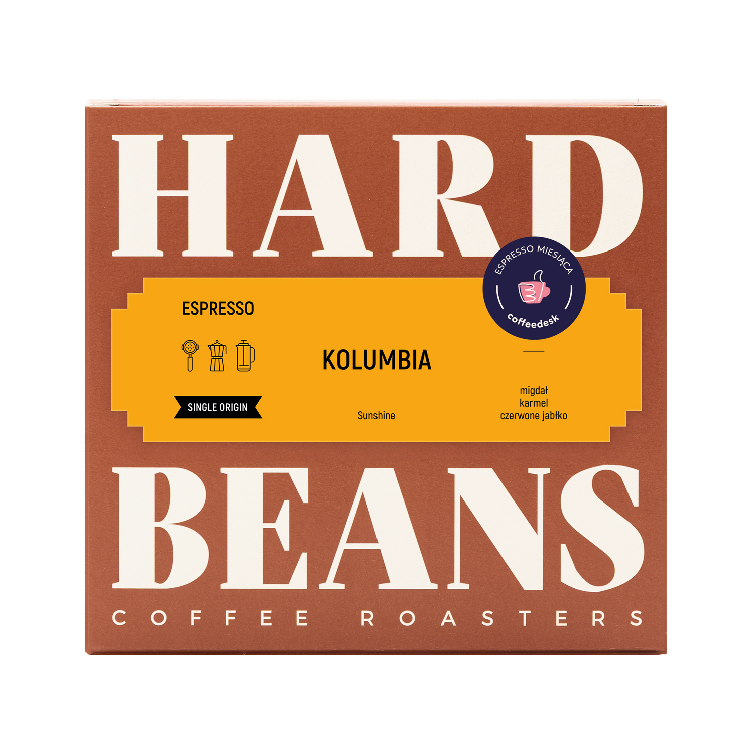 ESPRESSO MIESIĄCA: Hard Beans - kawa ziarnista Kolumbia Sunshine Espresso 250 g