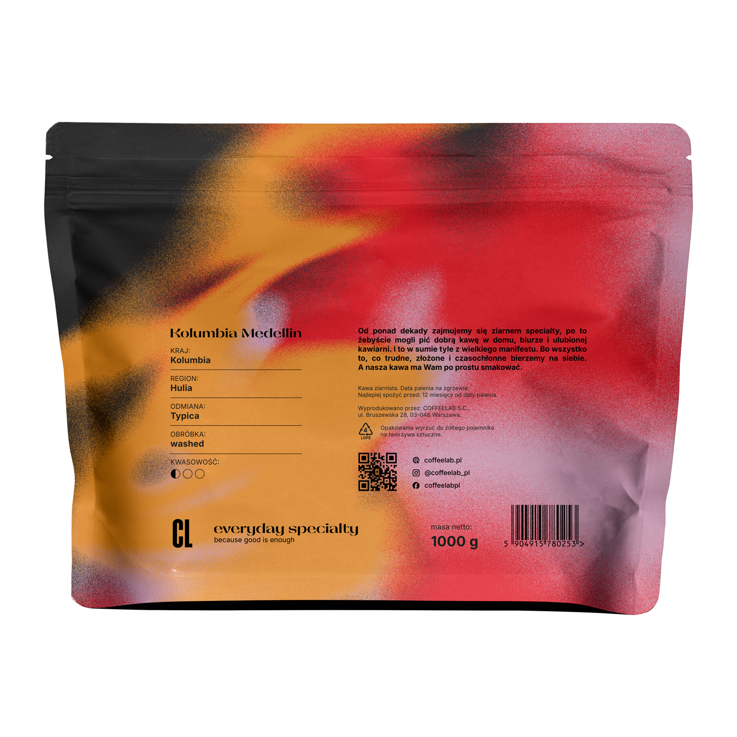 COFFEELAB - Columbia Medellin Washed Espresso 1 kg