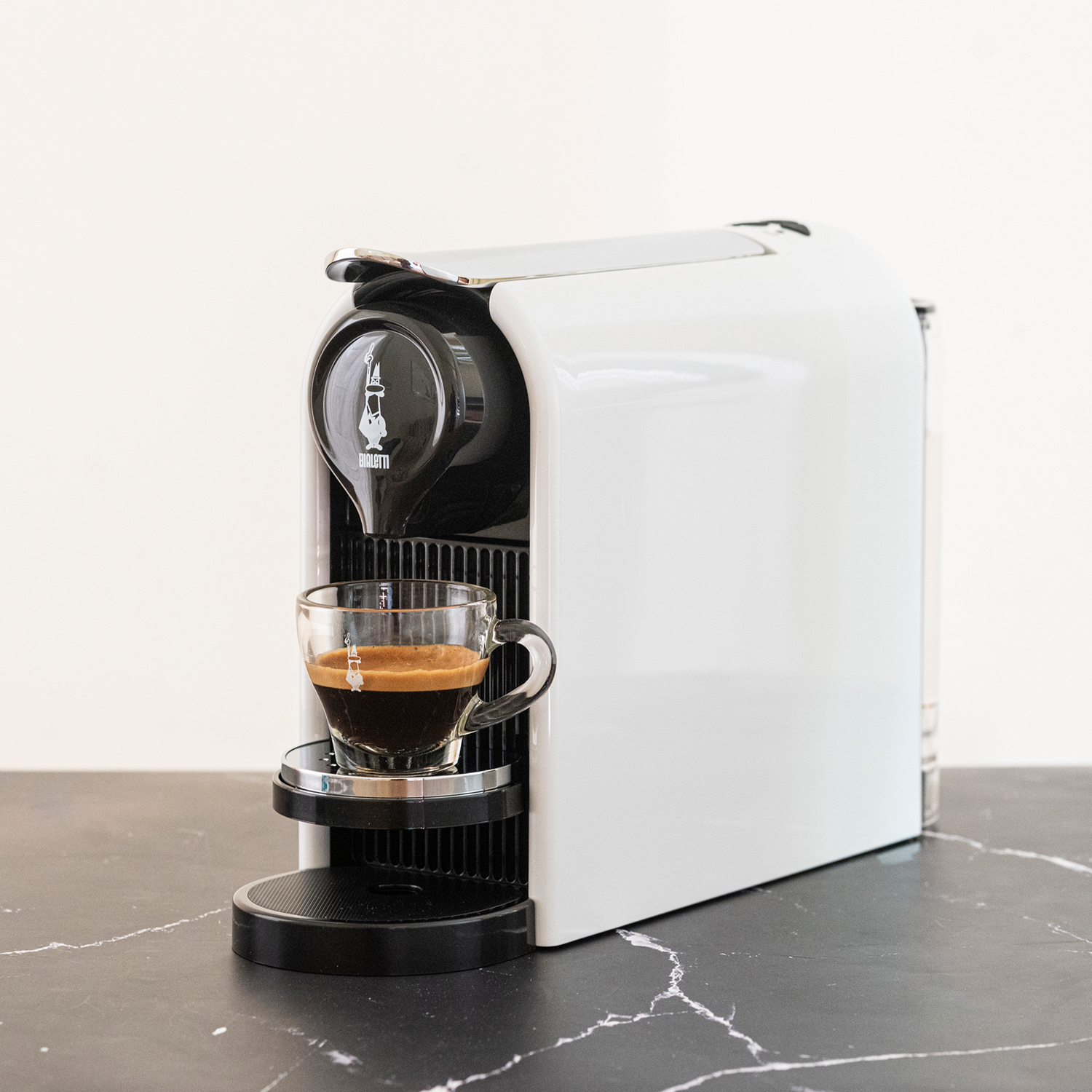 Bialetti - Capsule Coffee Maker Gioia Plus - White + 48 capsule NAPOLI