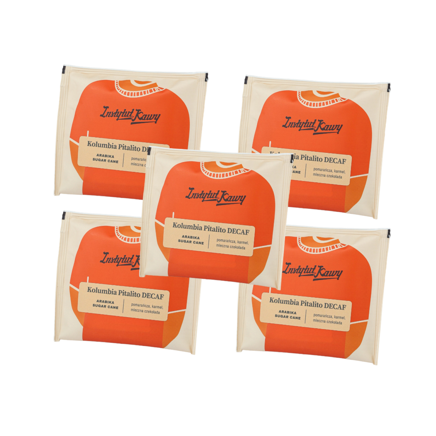 Instytut Kawy - bezkofeinowa kawa w saszetkach Kolumbia Pitalito Decaf - 5x1 saszetka 12g