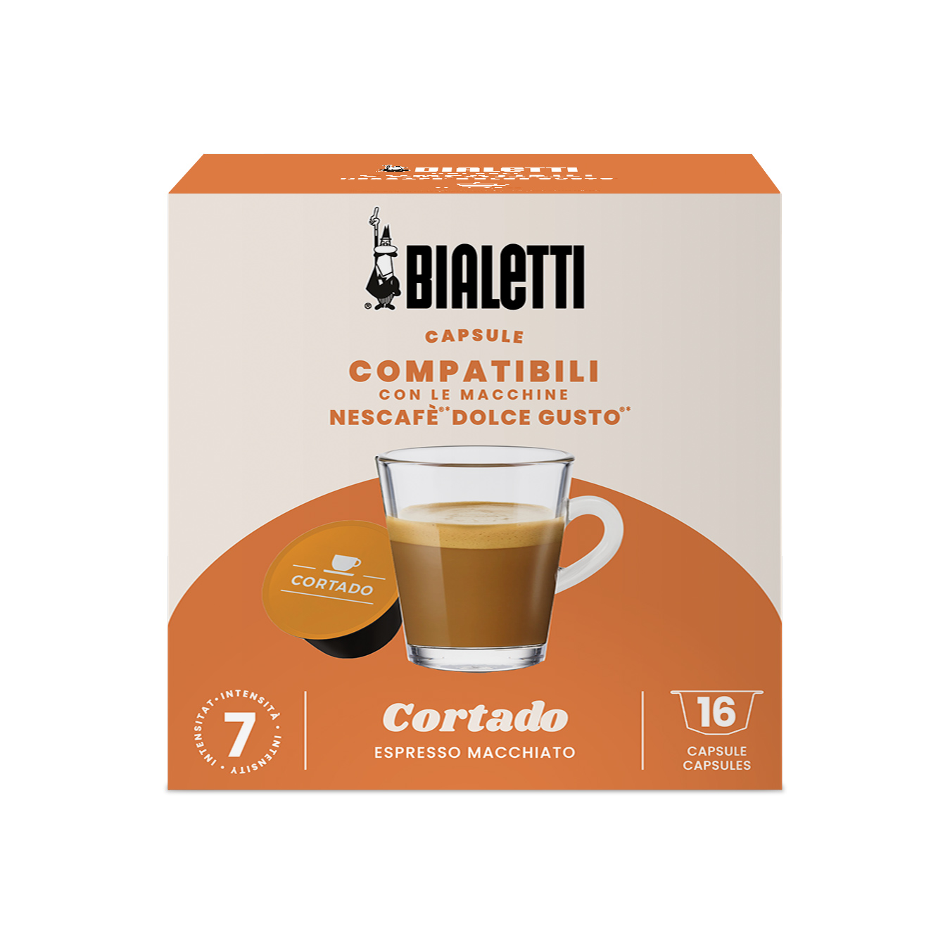 Bialetti -  Dolce Gusto Cortado - 16 Capsules