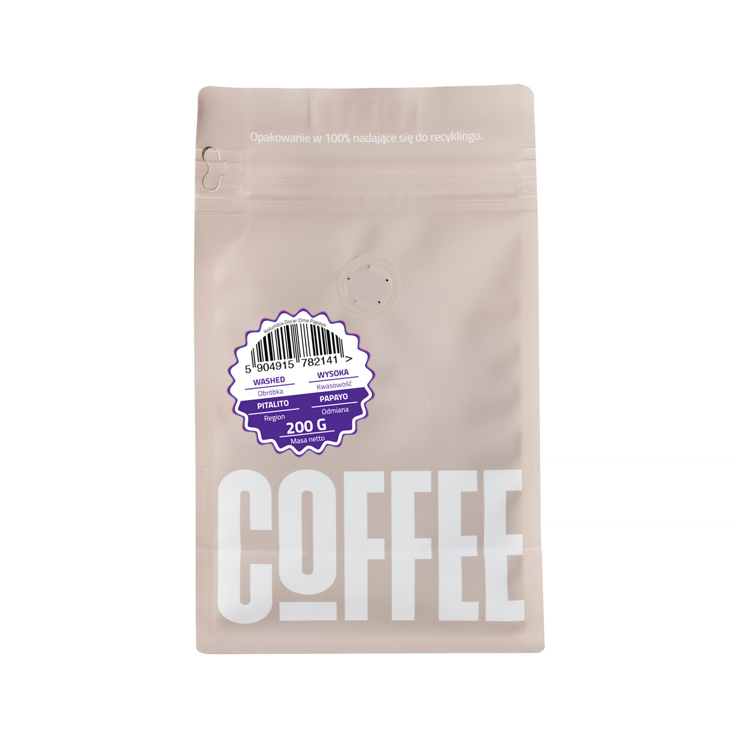 CoffeeLab - kawa ziarnista Kolumbia Oscar Ome Papayo Washed Anaerobic Filter 200 g